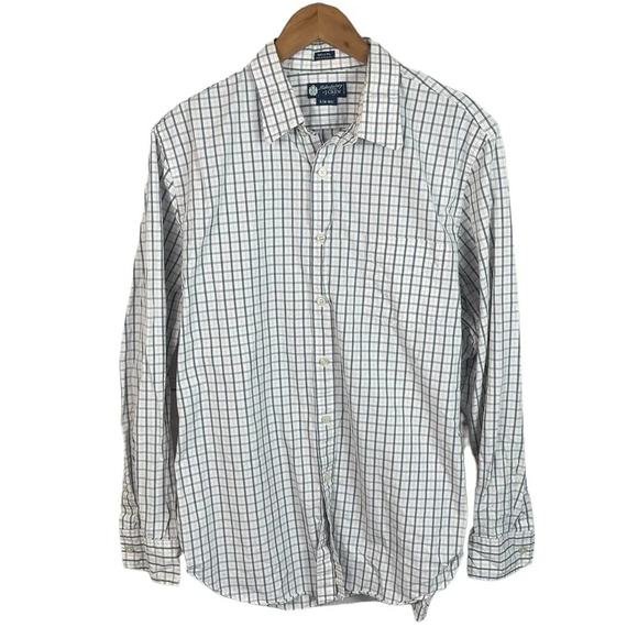 BF1225 Men’s J. Crew Haberdashery 80s 2 Ply Button Down Dress Shirt 16-16.5 L - Picture 1 of 5